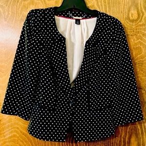 White House Black Market Polka Dot Suit Jacket